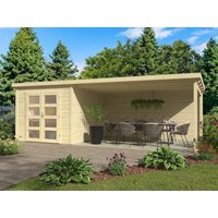 Pultdach Gartenhaus Modell Ella 28-A mit Anbau Rabatt: 26 % Unkategorisiert online kaufen